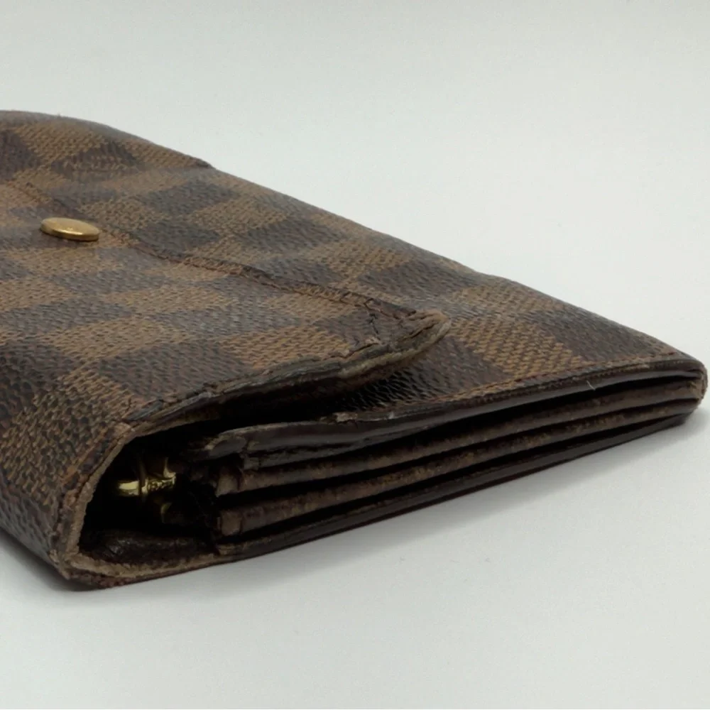 Louis Vuitton Portefeuille Sarah Damier Wallet Ebene Brown | Women’s | Used |